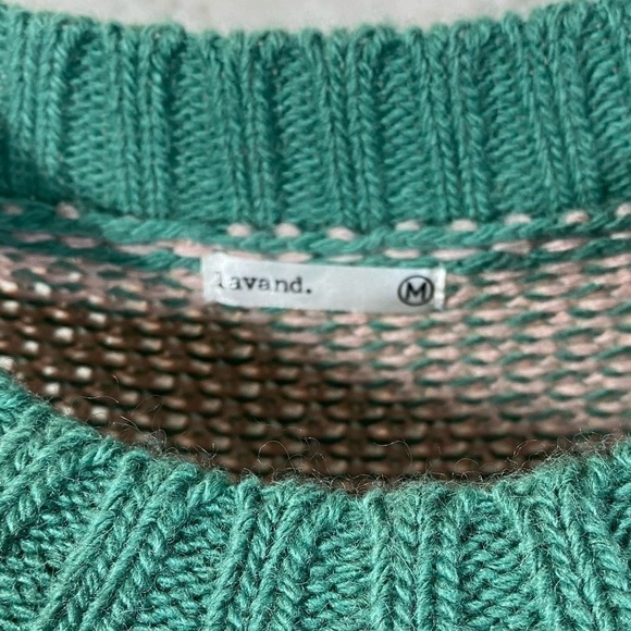 Lavand knit red and green sweater dress size M - Picture 8 of 8